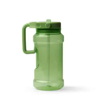 METZER - PETG Water Bottle with Straw and Handle, 1.5 L