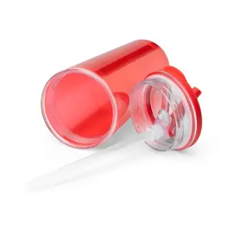 GRANT - Półprzezroczysty kubek z PS ze słomką i uchwytem, 670ml