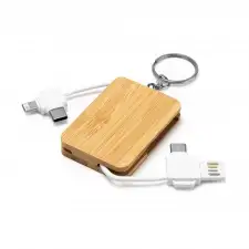 GASLY - Brelok z kablem ładującym 3w1, mikro USB, USB typu C i Lightning