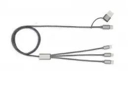 TRIDENT 2 + ECO - Wzmocniony kabel do ładowania USB 4w1 -1200mm, wykonany z materiału RPET