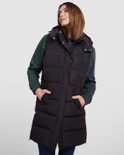 Reine - Damski bezrękawnik puchowy z odpinanym kapturem.