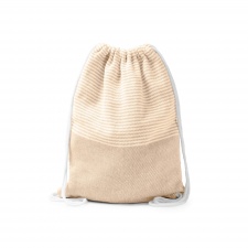 MADEIRA - Pareo/plecak sznurkowy (2w1), bawełna z recyklingu 180 g/m²
