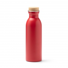 Levu - Butelka wykonana ze stali nierdzewnej 304 pochodzącej z recyklingu o matowym wykończeniu z bambusową zakrętką. Pojemność: 650 ml.