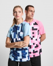 VENTOR - Koszulka techniczna unisex 150 g/m² z geometrycznym wzorem