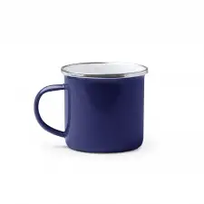 CARDIF - Metalowy kubek emaliowany w stylu retro o pojemności 380ml