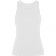 DRIBE - Damska prążkowana koszulka na ramiączkach (220 g/m², 95% bawełna)