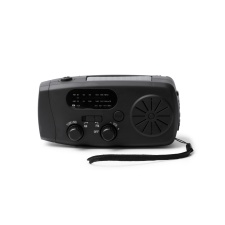 NEVIL - Przenośne radio awaryjne SOS z latarką, powerbankiem, mechanizmem dynamo i panelem słonecznym