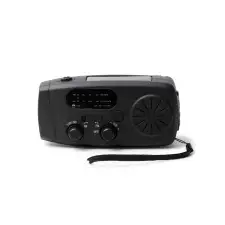 NEVIL - Przenośne radio awaryjne SOS z latarką, powerbankiem, mechanizmem dynamo i panelem słonecznym