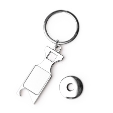 LIBOK - Metalowy brelok żetonem do wózka