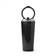GRANT - Półprzezroczysty kubek z PS ze słomką i uchwytem, 670ml