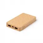 Akrol - Powerbank z główną konstrukcją wykonaną z bambusa i podstawą z naturalnych włókien